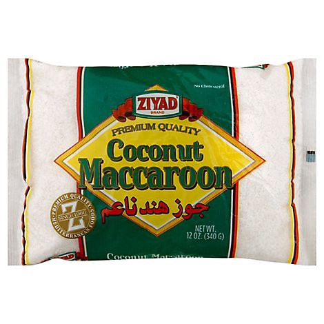 slide 1 of 1, Ziyad Macaroon Coconut 12 oz, 12 oz