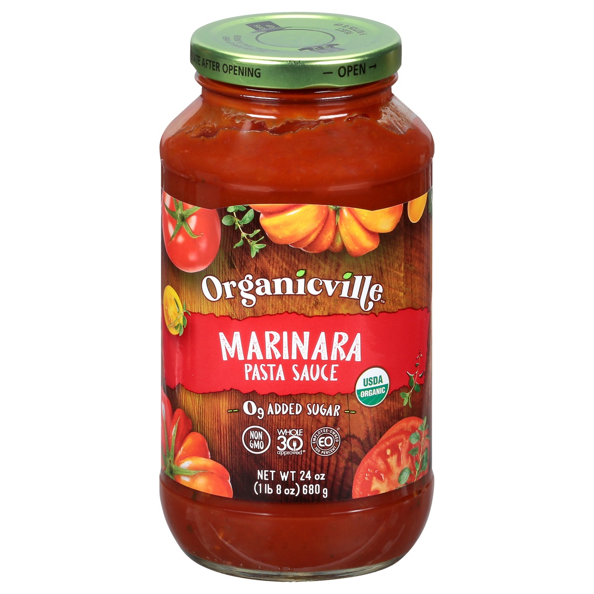 slide 1 of 1, Organicville Organic Marinara Pasta Sauce, 24 oz