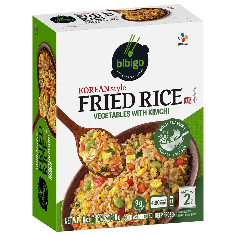 slide 4 of 4, Bibigo Korean Style Vegetable Kimchi Fried Rice, 18 oz