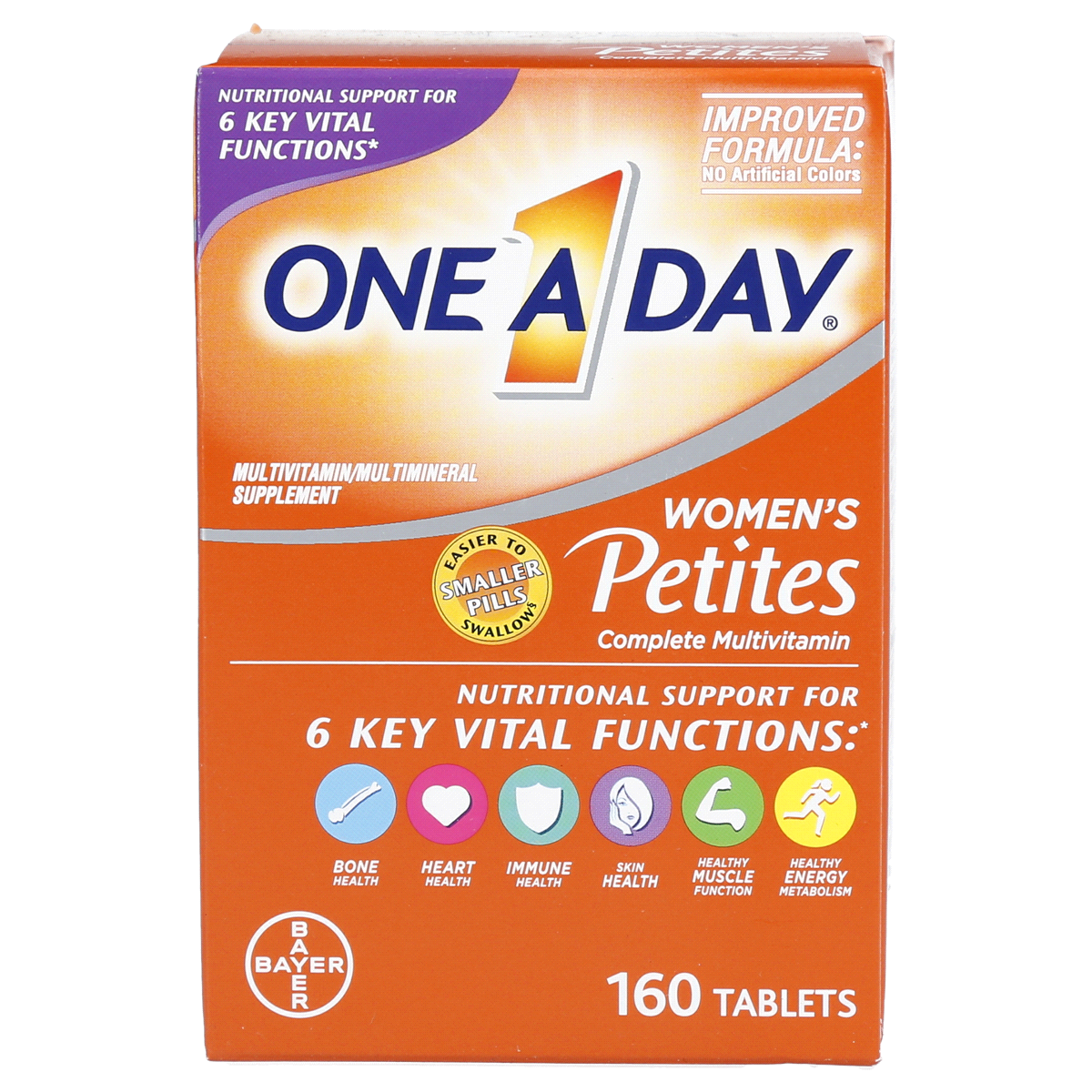 slide 1 of 1, One A Day Women's Petites Multivitamin, 160 ct