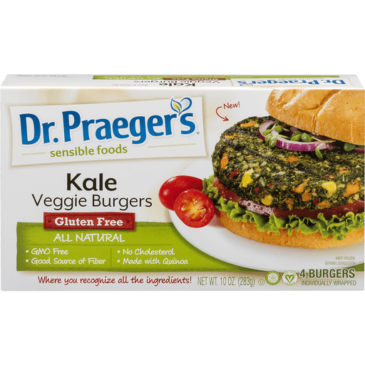 slide 2 of 8, Dr. Praeger's Gluten Free Kale Veggie Burgers, 4 ct; 2.5 oz