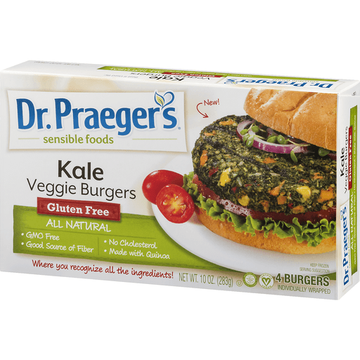 slide 3 of 8, Dr. Praeger's Gluten Free Kale Veggie Burgers, 4 ct; 2.5 oz