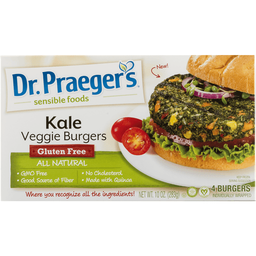 slide 4 of 8, Dr. Praeger's Gluten Free Kale Veggie Burgers, 4 ct; 2.5 oz