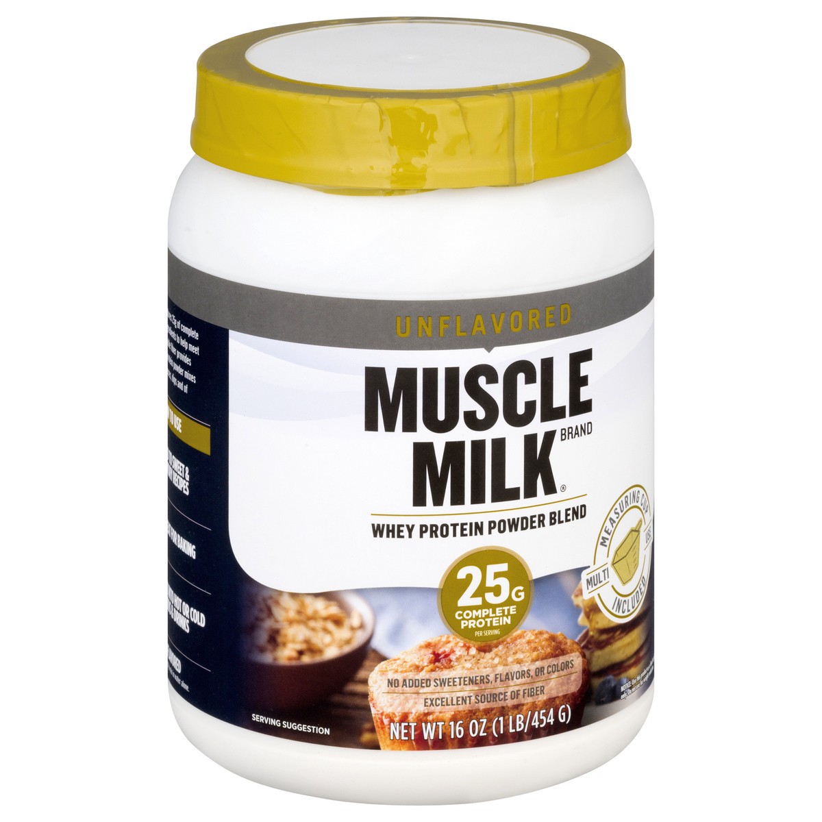 slide 4 of 10, Muscle Milk Whey Protein Powder Unflavored 16 Oz, 16 oz