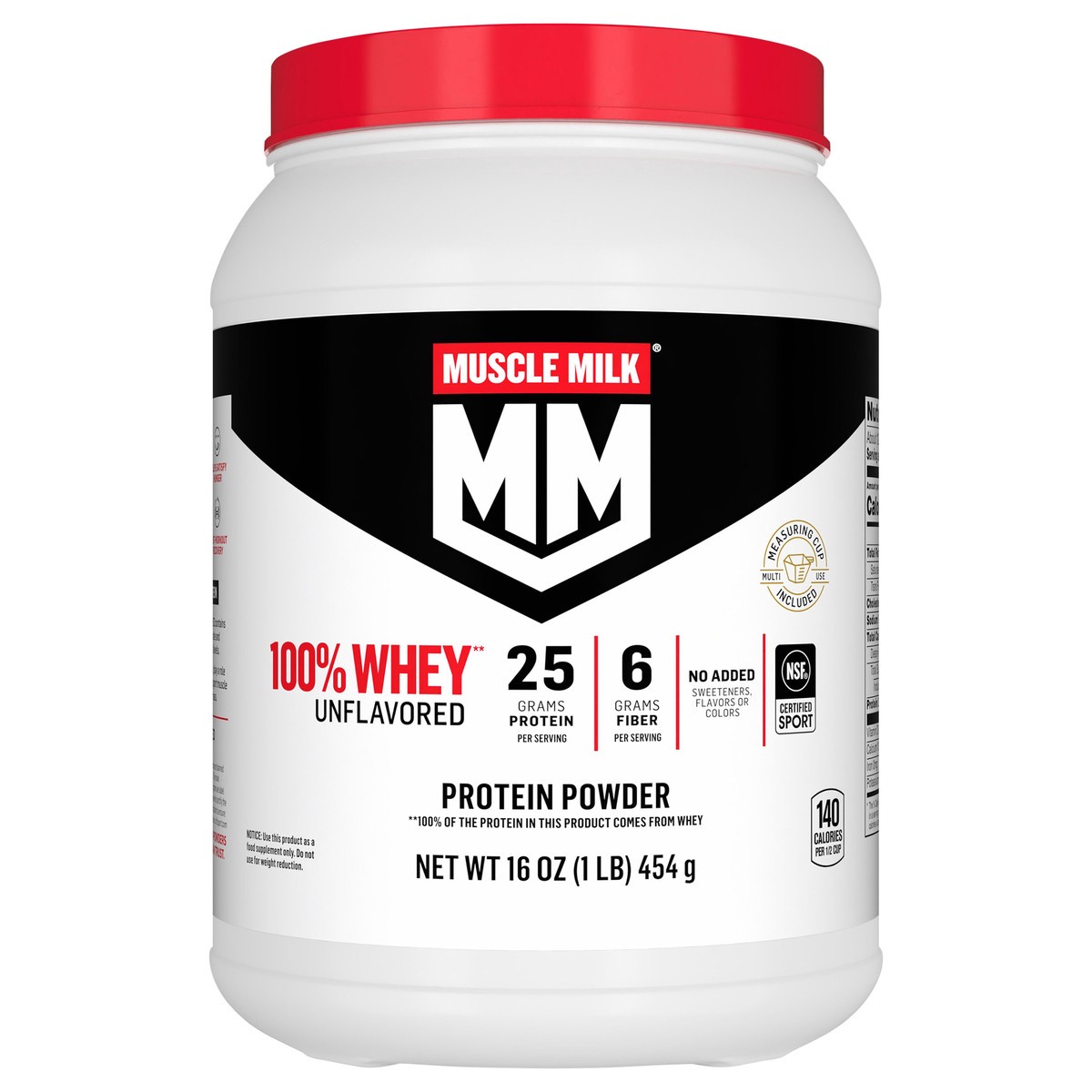 slide 1 of 10, Muscle Milk Whey Protein Powder Unflavored 16 Oz, 16 oz