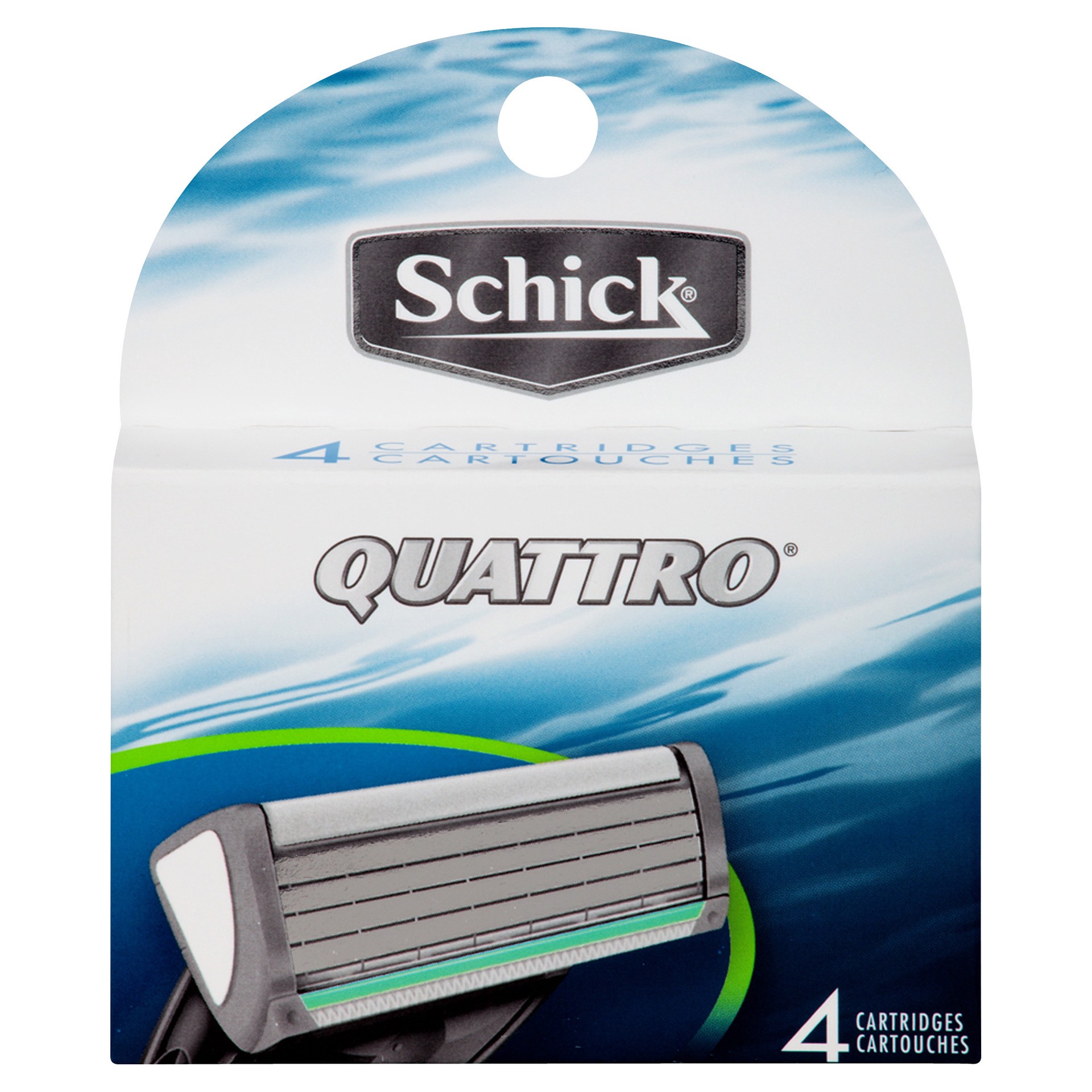 slide 1 of 2, Schick Quattro Titanium Razor Refills, 4 ct