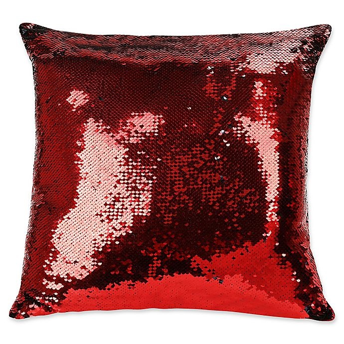 slide 1 of 1, As Seen on TV Shimmer Square Throw Pillow - Red, 1 ct