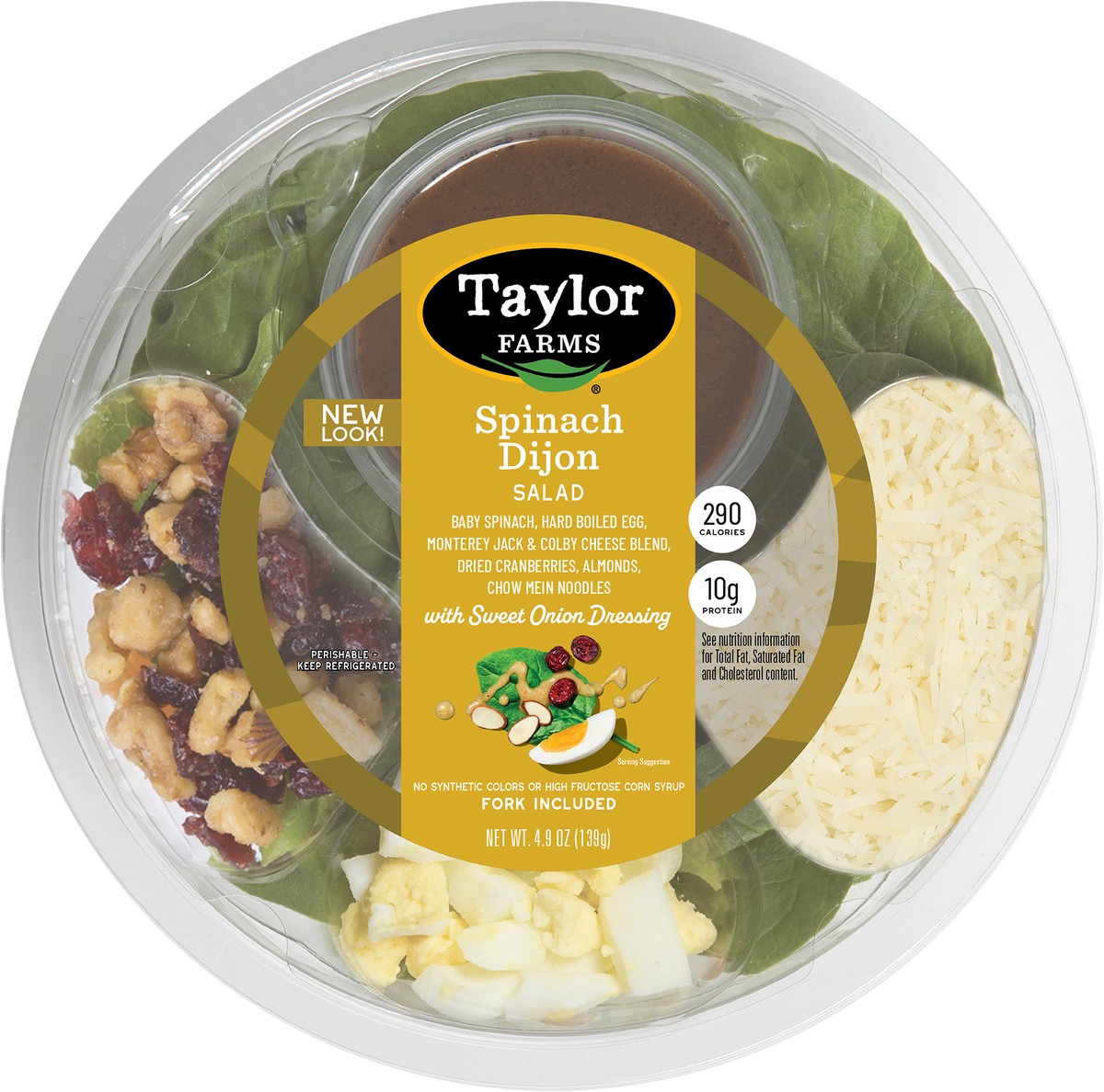 slide 3 of 3, Taylor Farms Spinach Dijon Salad 4.9 oz, 4.9 oz