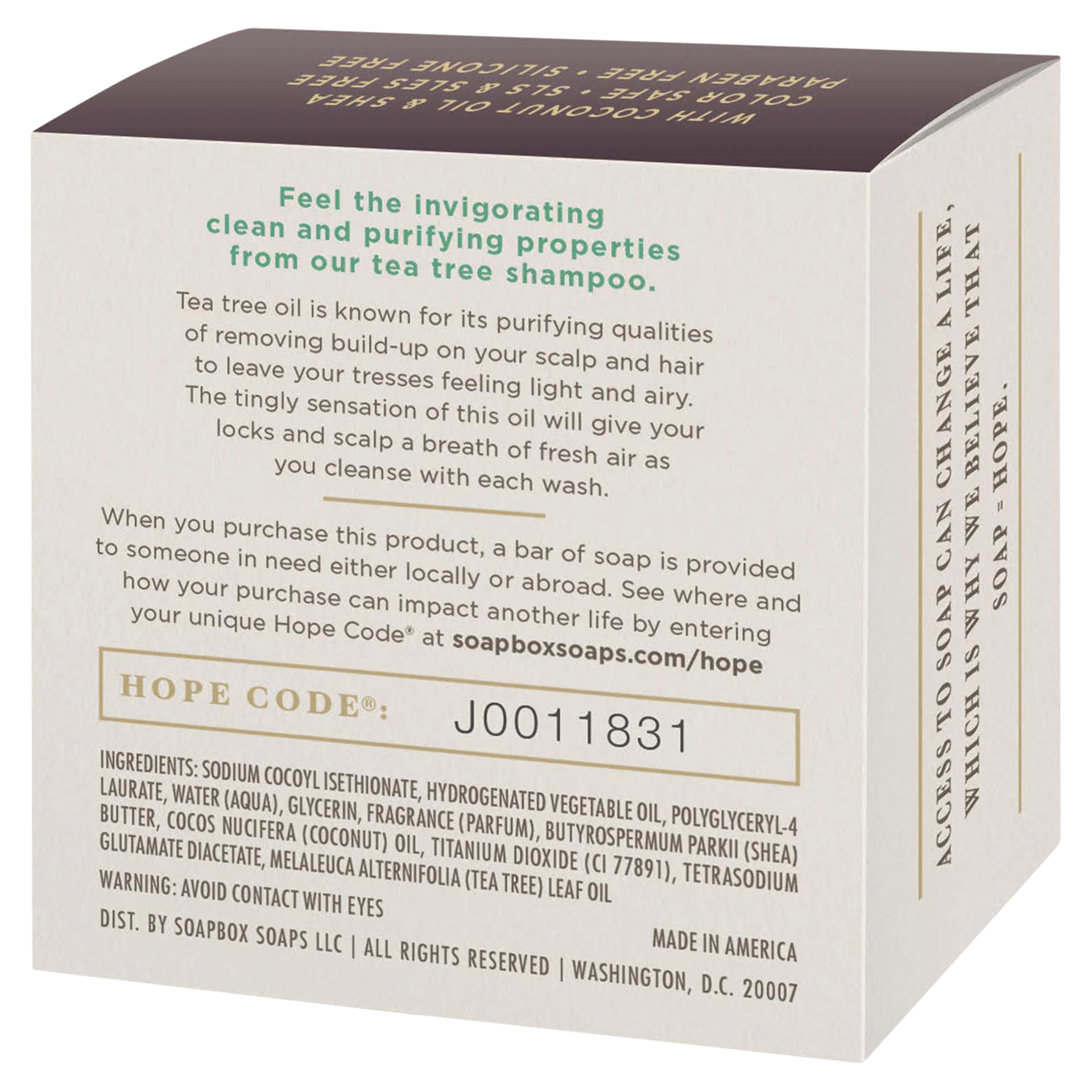 slide 5 of 5, SoapBox Tea Tree Clean & Purify Shampoo Bar, 3.1 oz