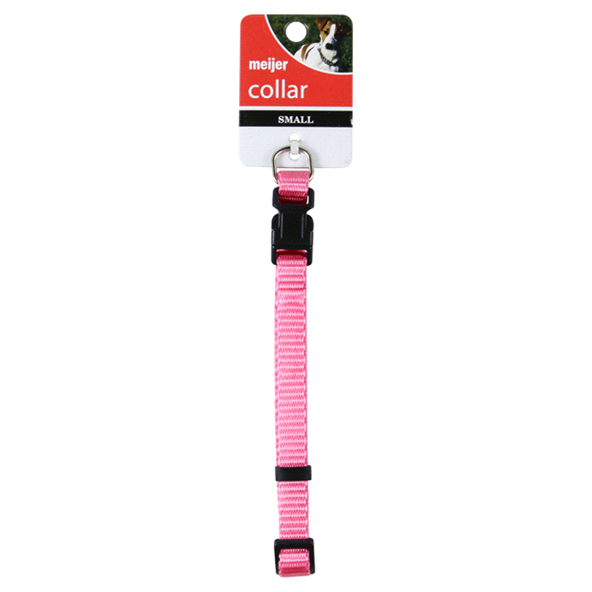 slide 1 of 1, Meijer Adjustable Dog Collar Pink, Small, SMALL     