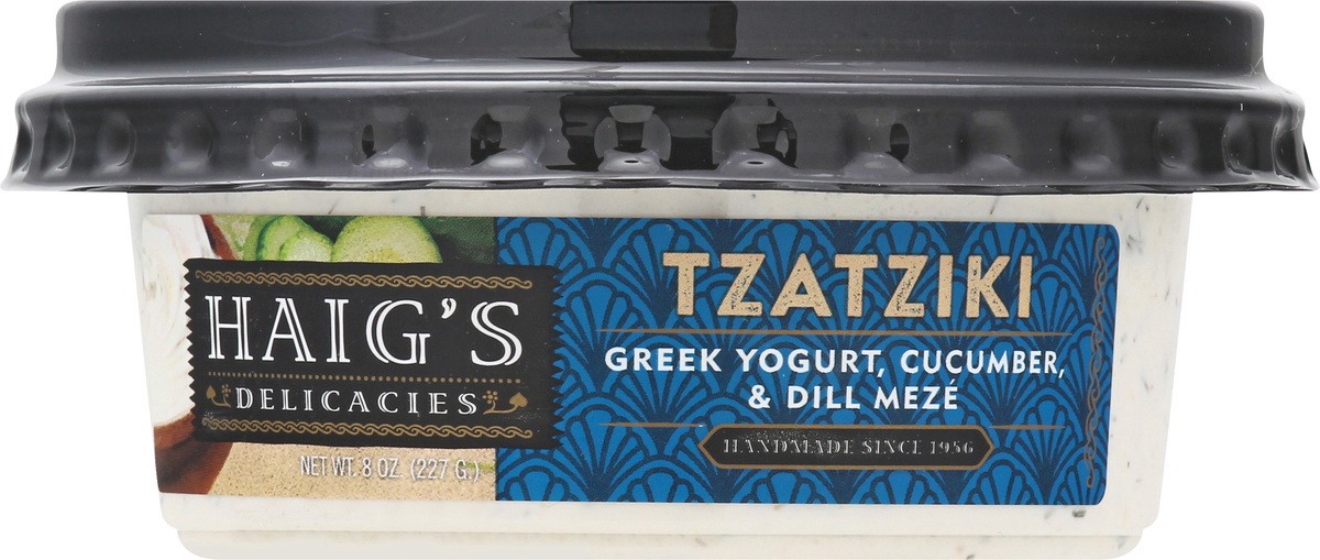 slide 1 of 9, Haig's Greek Yogurt, Cucumber, & Dill Meze Tzatziki 8 oz, 8 oz