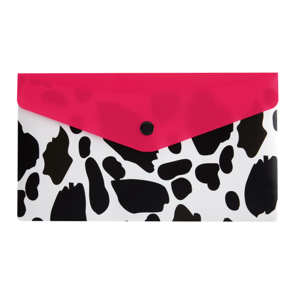 slide 1 of 1, Office Depot Brand Poly Envelope, Check Size, 5-1/2'' X 8-1/2'', Animal Print, 1 ct