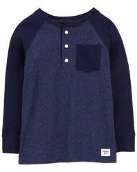 Oshkosh Kid Pocket Henley Navy 6