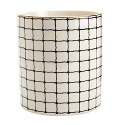 Tabletops Gallery Gold Geo Utensil Crock - Grid, 1 ct