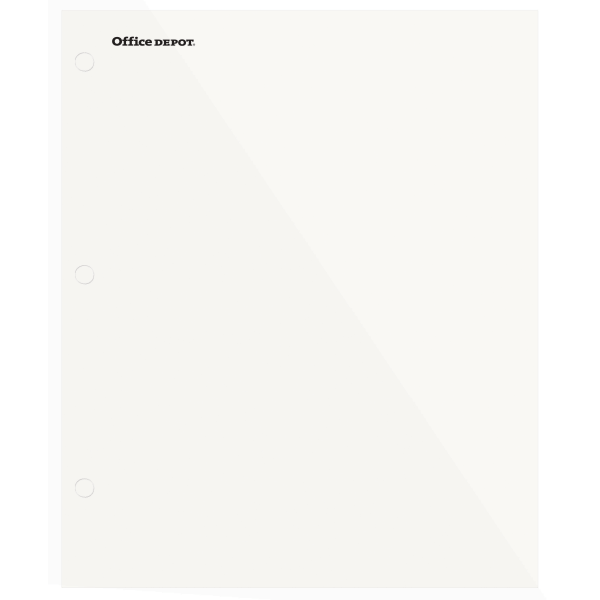 slide 1 of 2, Office Depot Brand Laminated Paper Folder, Letter Size, White, 1 ct