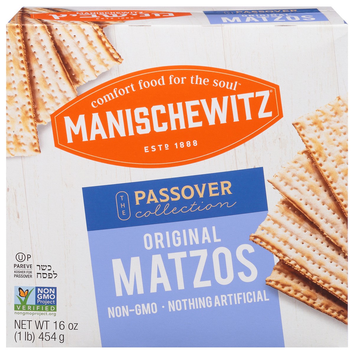 slide 1 of 9, Manischewitz Unsalted Matzo, 16 oz