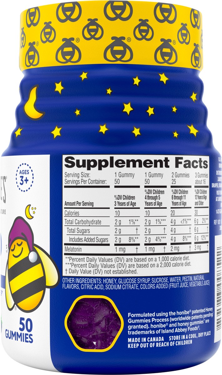 slide 5 of 5, Zarbee's Naturals Kids 1 mg Melatonin Gummy, Drug-Free & Effective Sleep Supplement for Children Ages 3 and Up, Natural Berry Flavored Gummies, Multi-Colored, 50 Count, 50 ct
