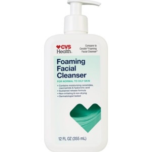 slide 1 of 1, CVS Health Foaming Facial Cleanser For Normal To Oily Skin, 12 oz