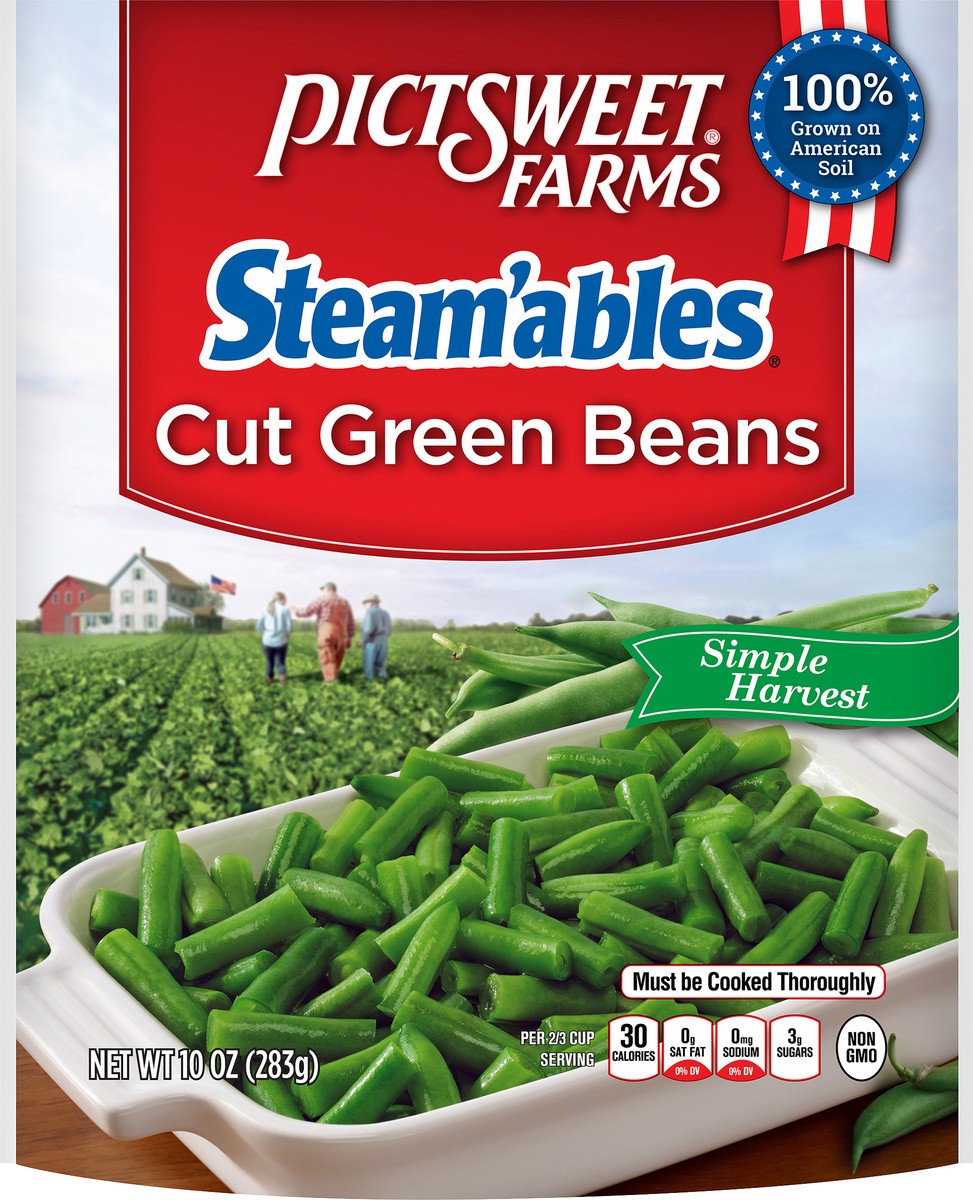 slide 3 of 7, PictSweet Cut Green Beans, 10 oz