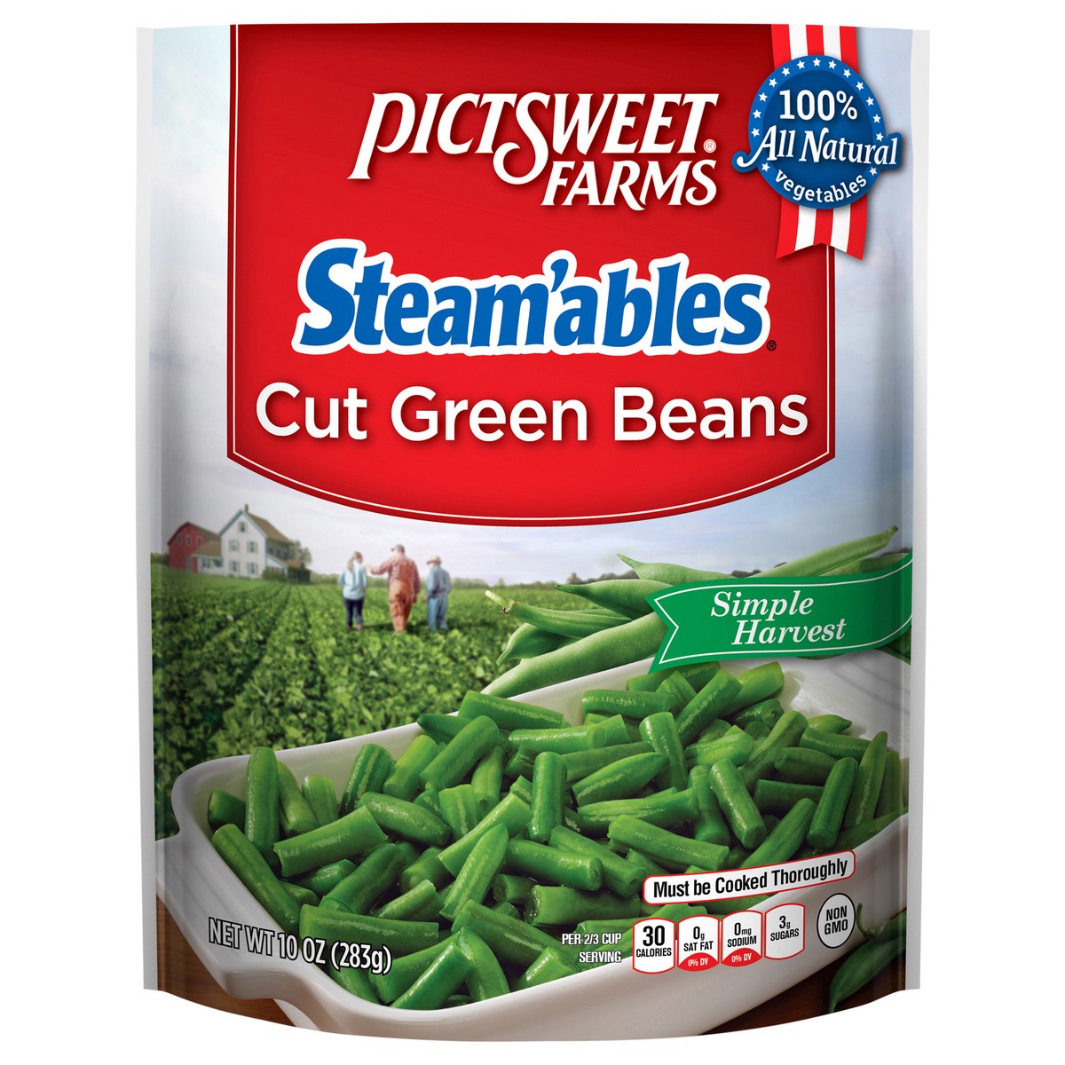 slide 1 of 7, PictSweet Cut Green Beans, 10 oz