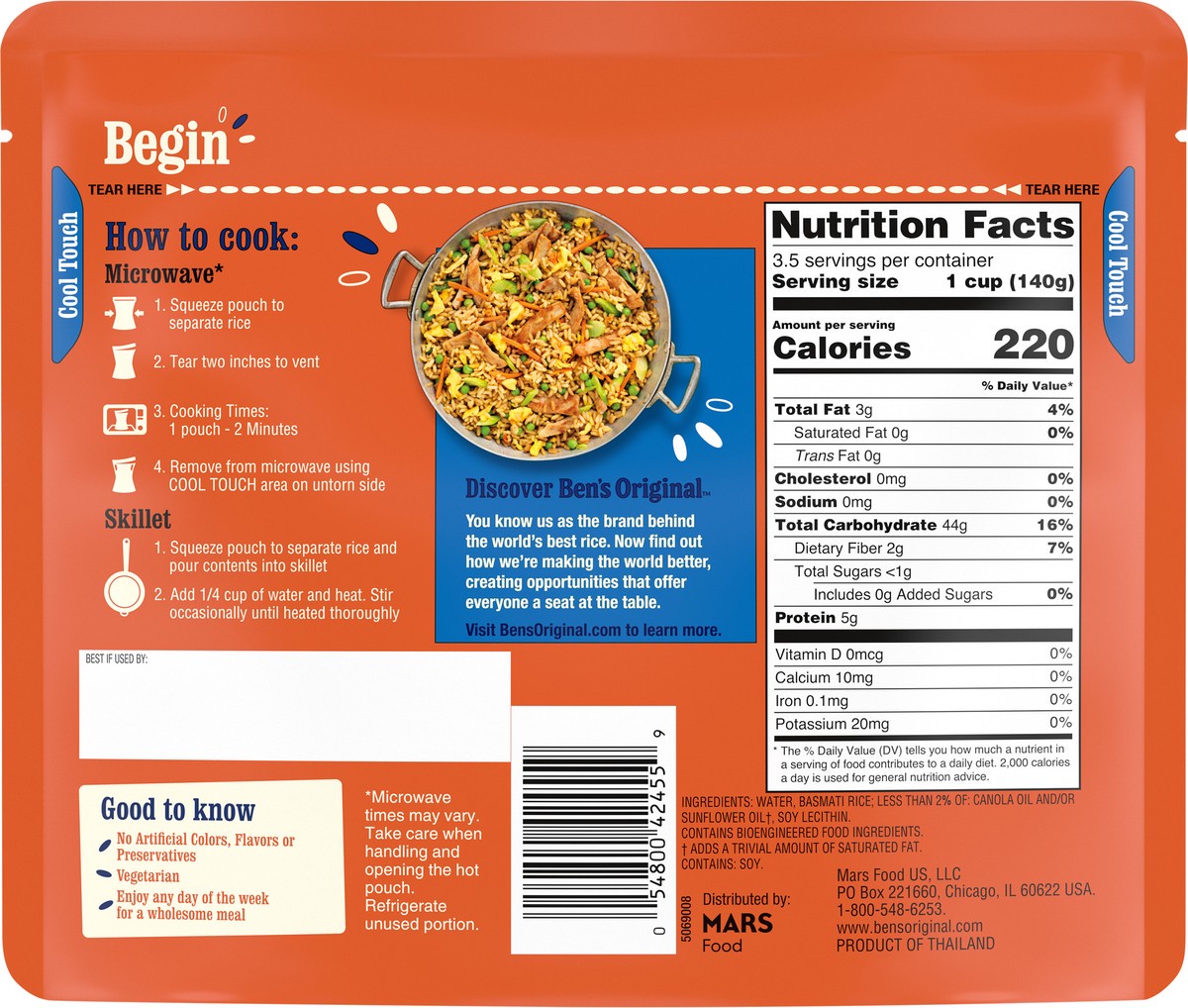 slide 6 of 8, Ben's Original Basmati Ready Rice Family Size - 17.3oz, 17.3 oz