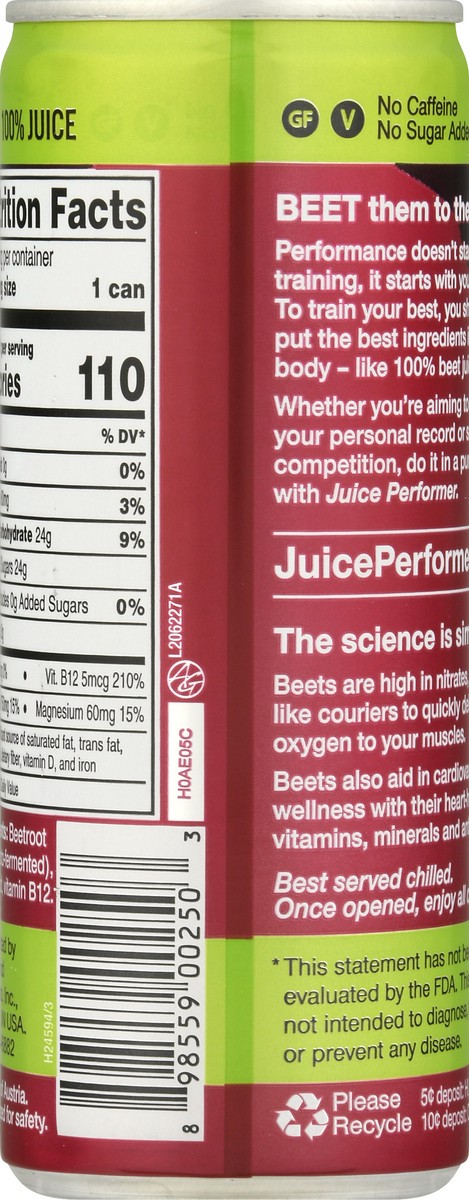 slide 10 of 13, Juice Performer Beet Juice with B12 8.4 oz, 8.4 fl oz