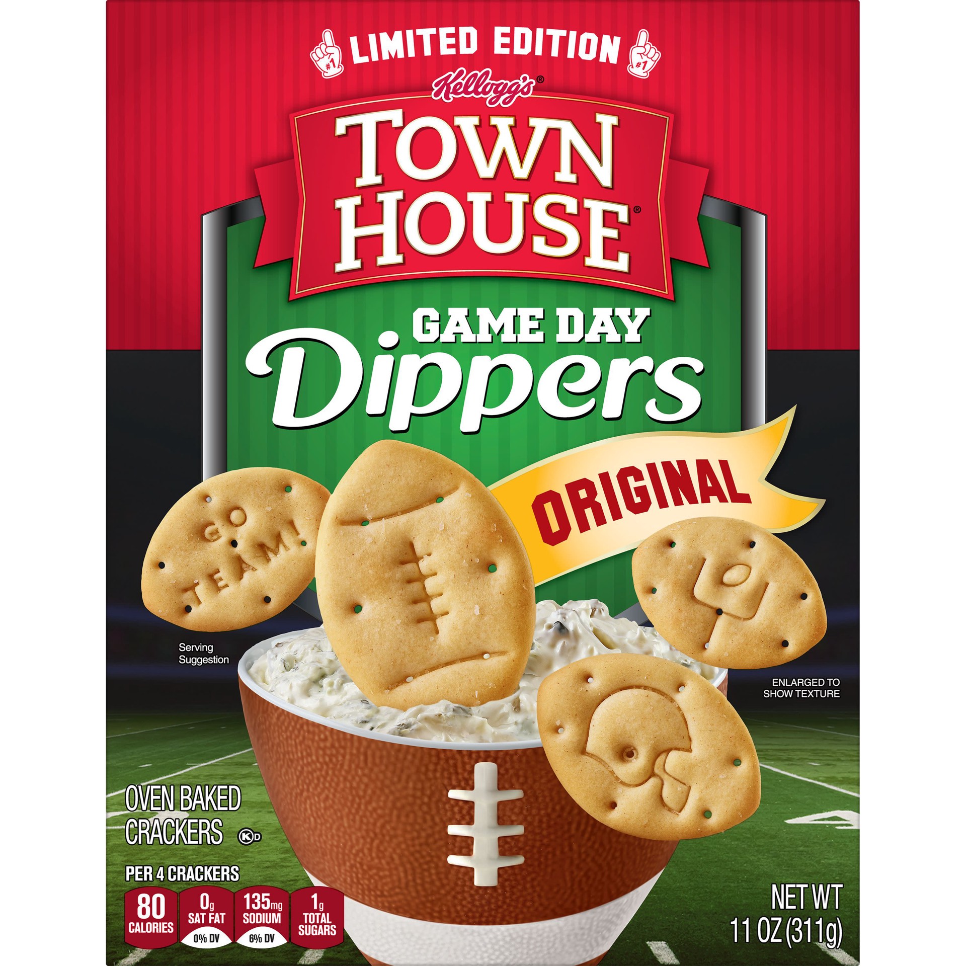 slide 1 of 5, Town House Kellogg's Town House Oven Baked Crackers, Original, 11 oz, 11 oz