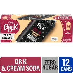 Kroger Big K Dr. K & Cream Soda Zero Sugar Cans
