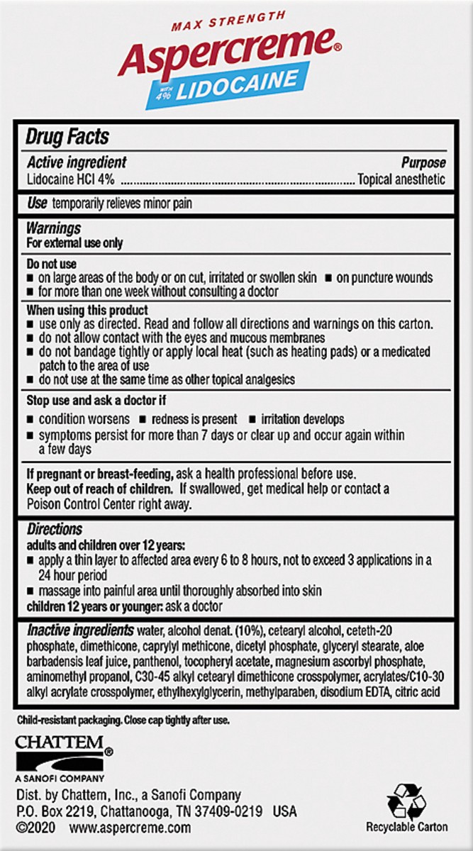 slide 7 of 8, Aspercreme Lidocaine Foot Pain Relief Crème (4 Oz), Odor Free, 4 oz