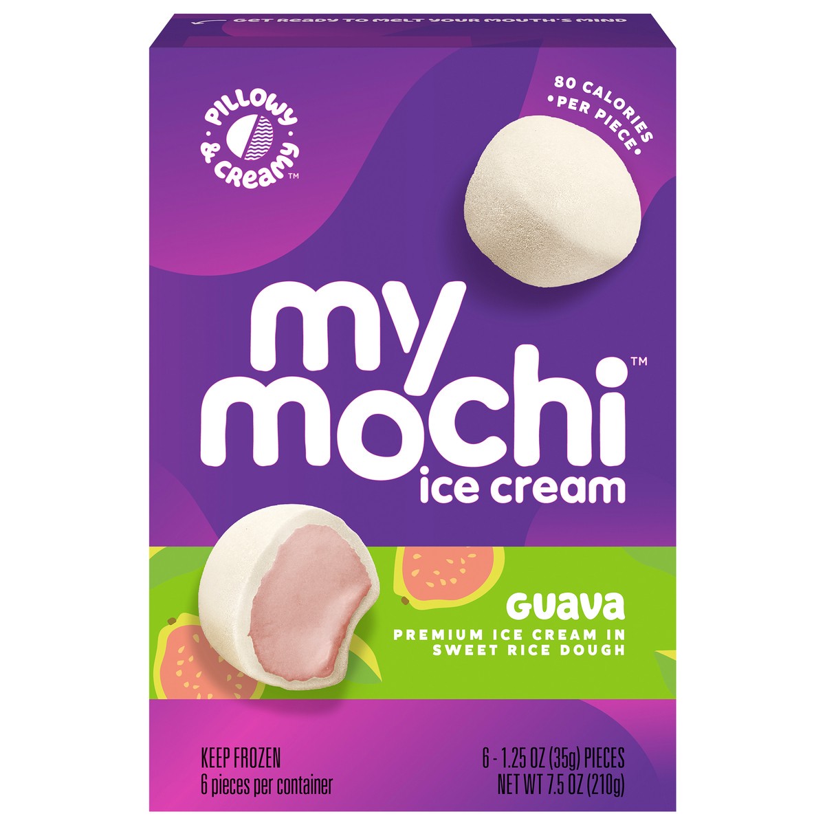 slide 1 of 9, My/Mo Ice Cream Guava, 6 ct