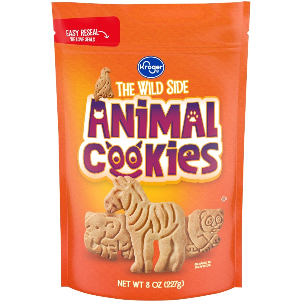 slide 1 of 1, Kroger The Wild Side Animal Cookies, 8 oz