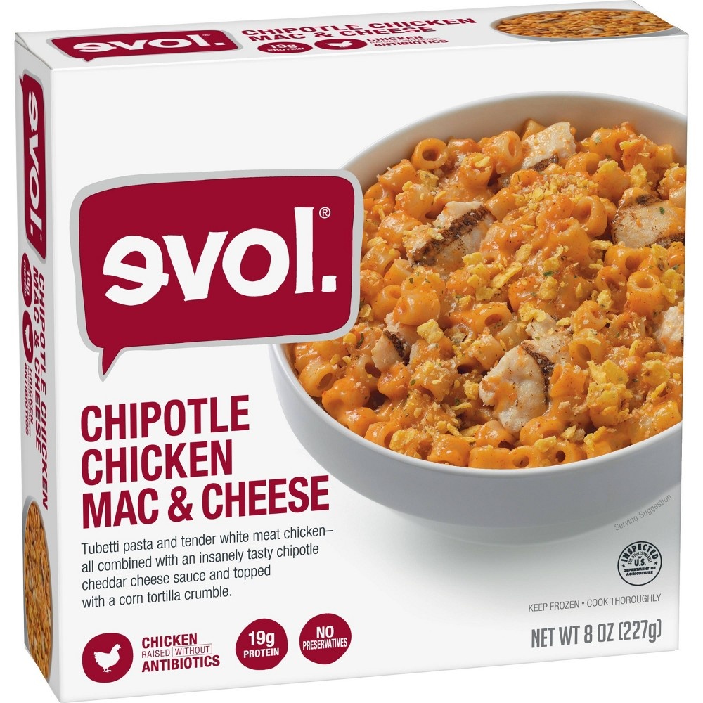 slide 2 of 2, Evol Chipotle Chicken Mac & Cheese, 8 oz
