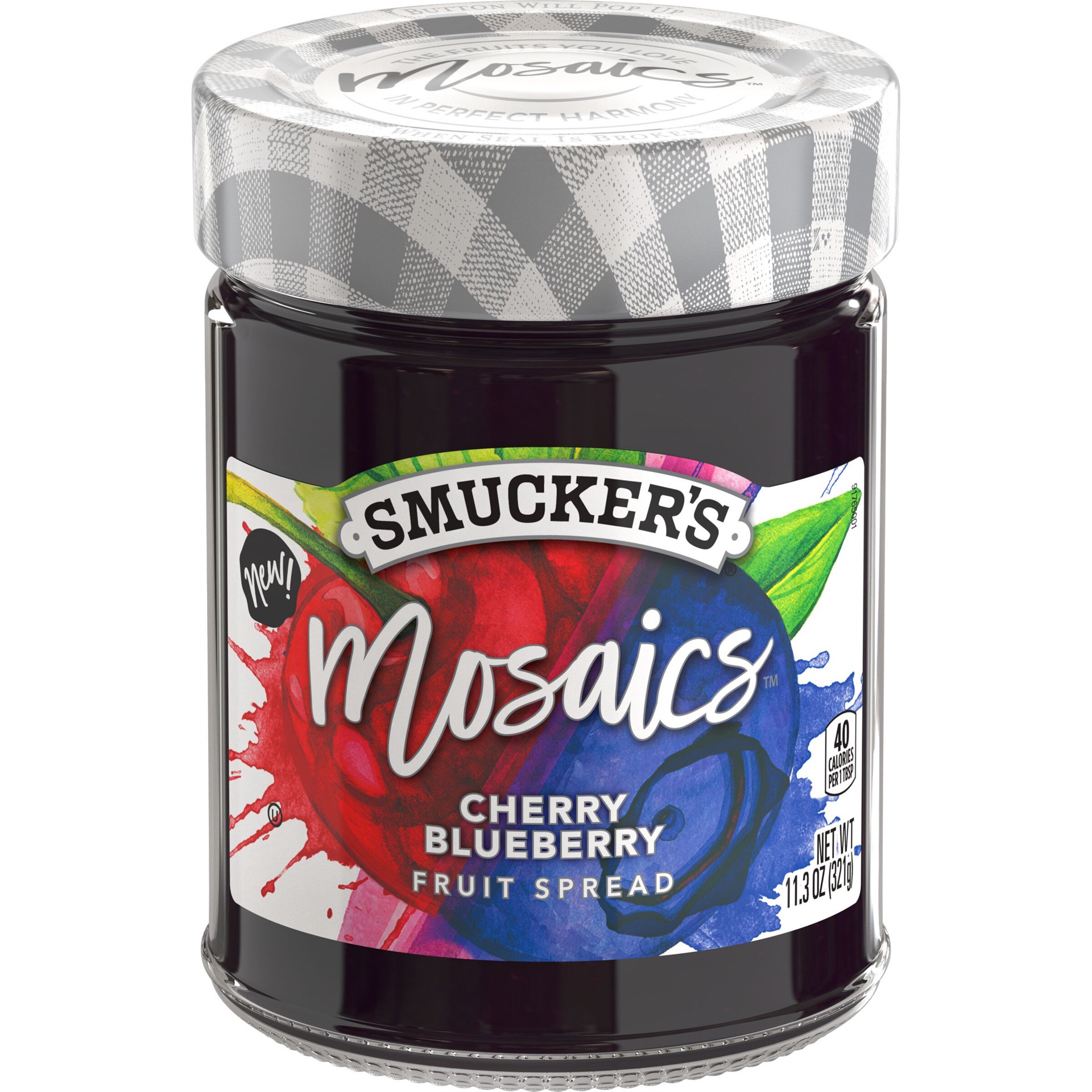 slide 1 of 5, Smucker's Mosaics Cherry Blueberry Fruit Spread, 11.3 Ounces, 11.3 oz