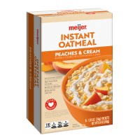 slide 4 of 29, Meijer Peaches & Cream Instant Oatmeal, 10 ct