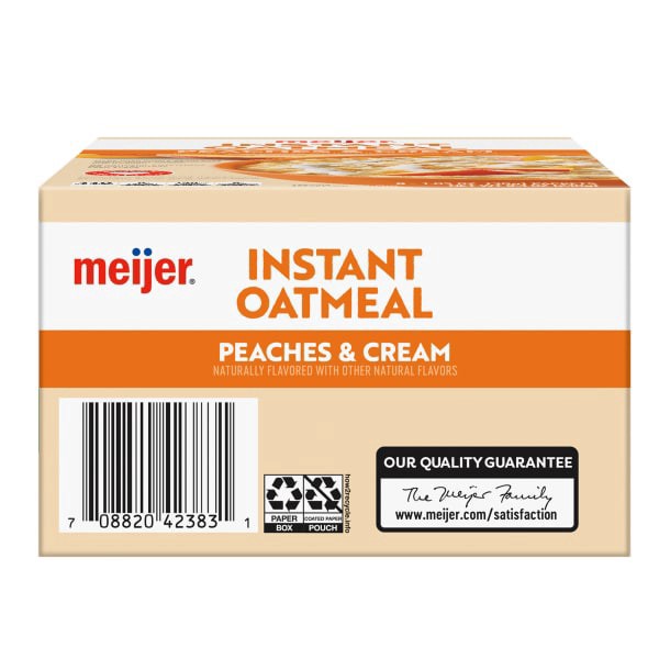 slide 22 of 29, Meijer Peaches & Cream Instant Oatmeal, 10 ct