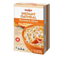slide 10 of 29, Meijer Peaches & Cream Instant Oatmeal, 10 ct