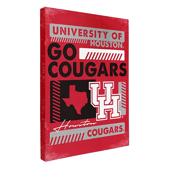 slide 2 of 2, NCAA University of Houston Slogan Canvas Wall Art, 9 in x 12 in