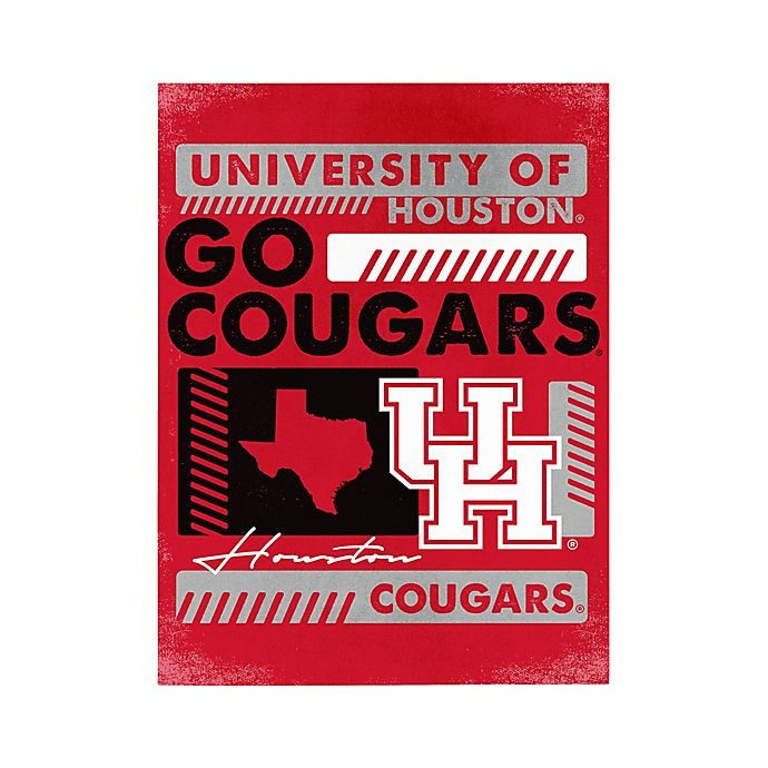 slide 1 of 2, NCAA University of Houston Slogan Canvas Wall Art, 9 in x 12 in