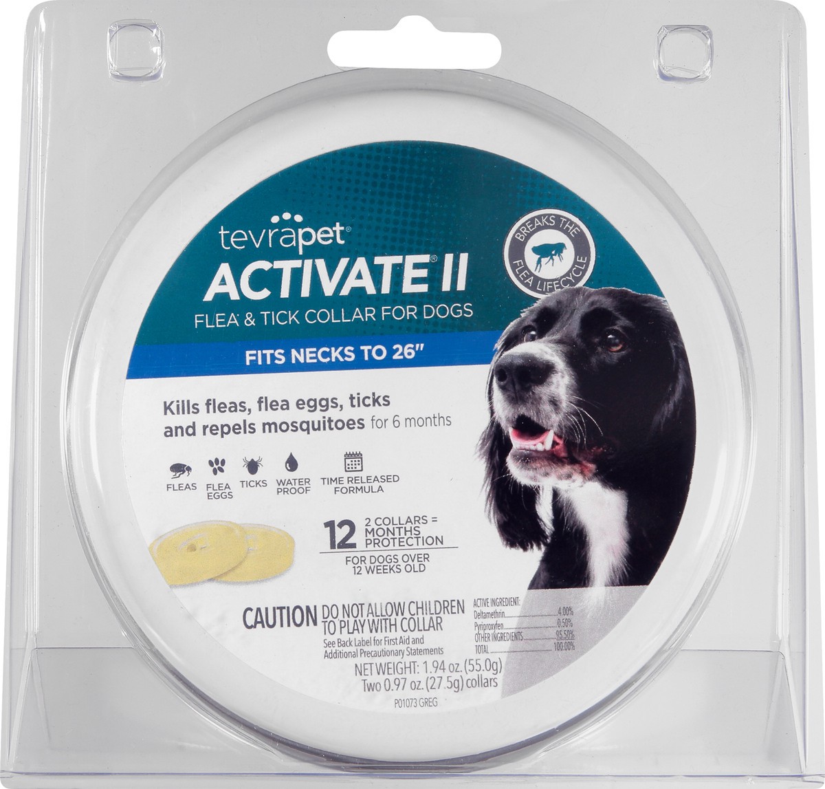 slide 8 of 9, Tevra Pet Activate II Flea & Tick Collar for Dogs, 2 ct