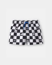 Carter's Toddler Boy Disney/Pixar Cars Swim Trunks - Black/White 5T