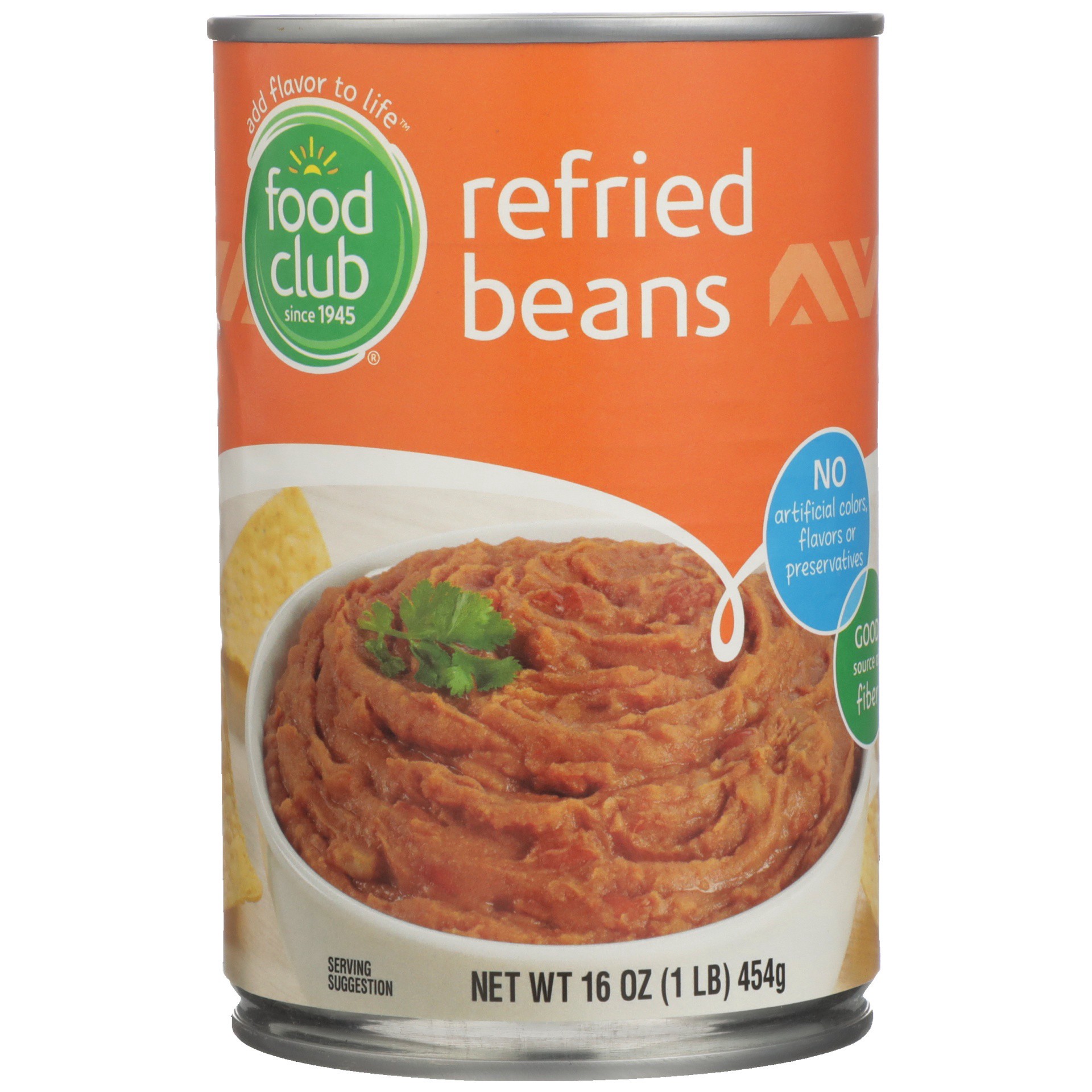 slide 1 of 6, Food Club Refried Beans, 16 oz