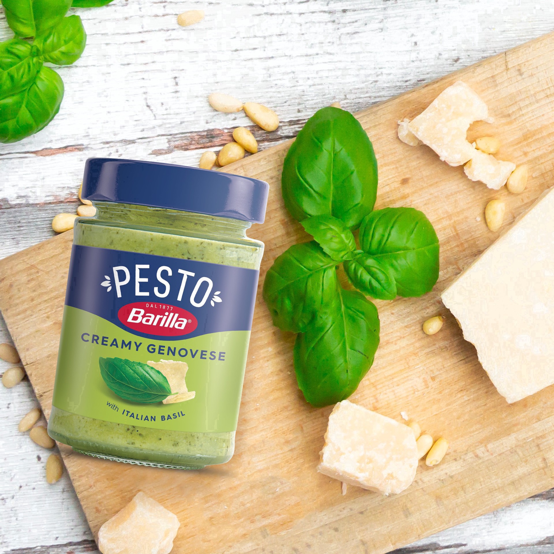 slide 51 of 78, Barilla Pesto Creamy Genovese Sauce with Italian Basil 6.2 oz, 6.2 oz