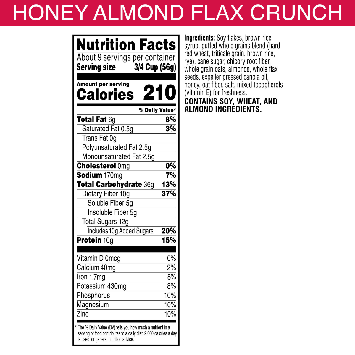 slide 8 of 8, Kashi Go Cereal Honey Almond Flax 17.7oz, 17 oz