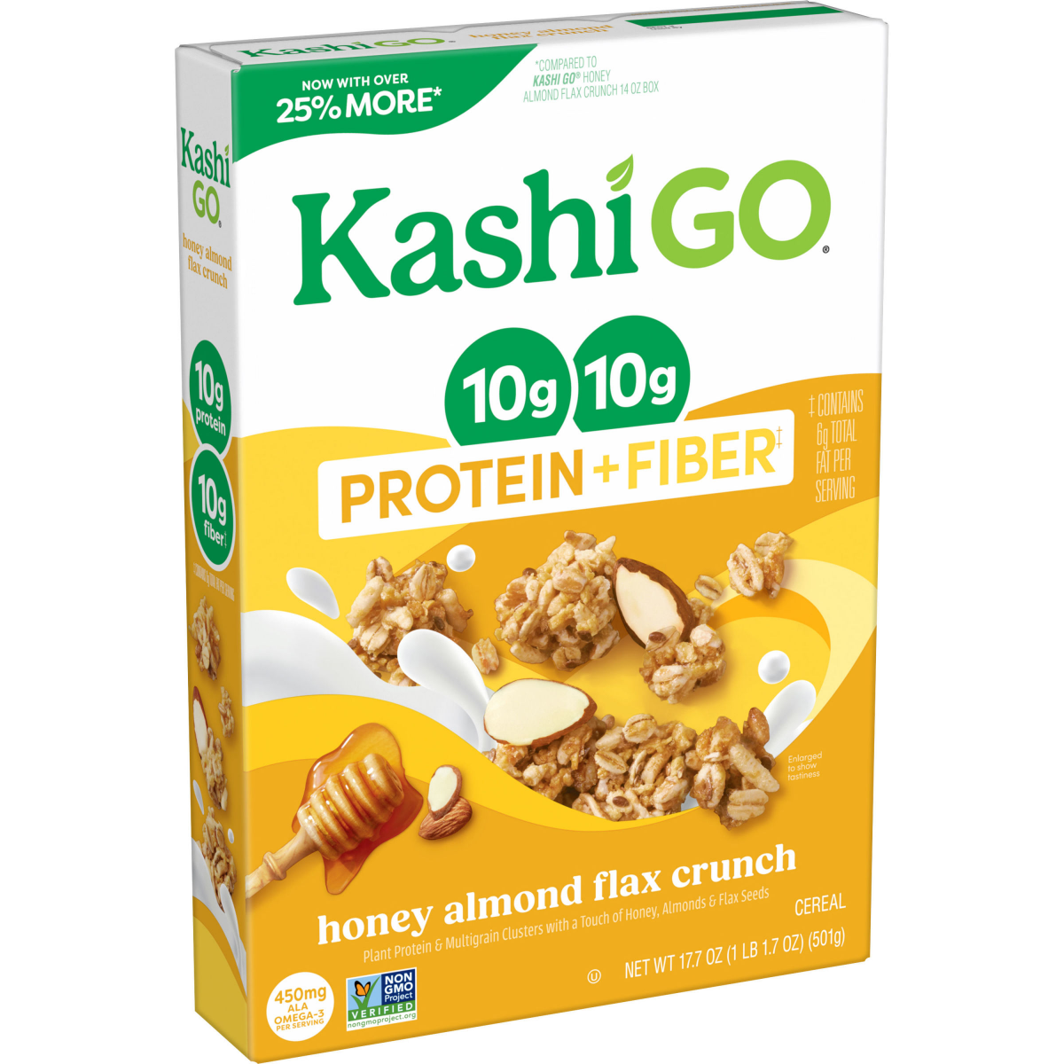 slide 1 of 8, Kashi Go Cereal Honey Almond Flax 17.7oz, 17 oz