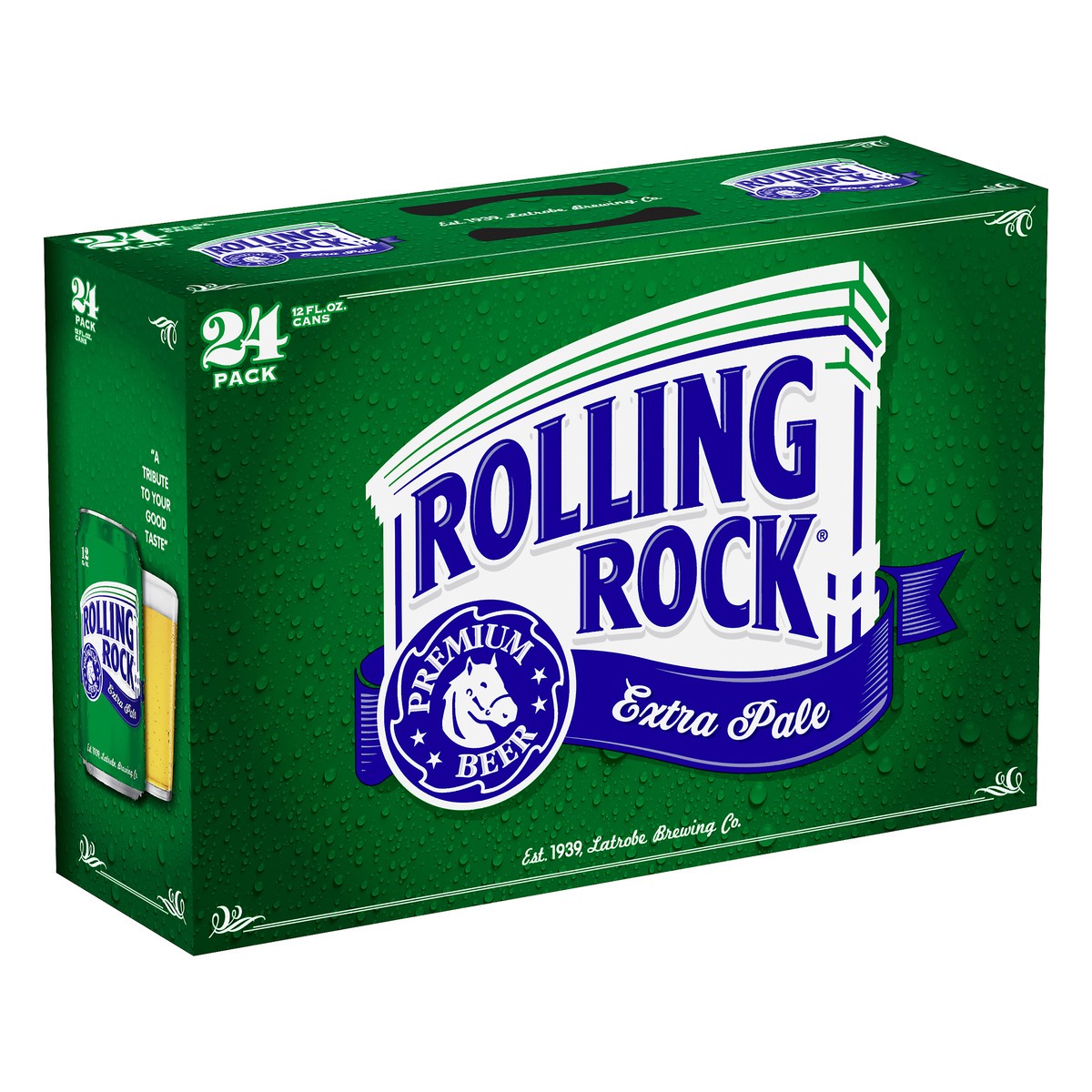 slide 2 of 8, Rolling Rock 24 Pack Extra Pale Beer 24 ea, 24 ct; 12 oz