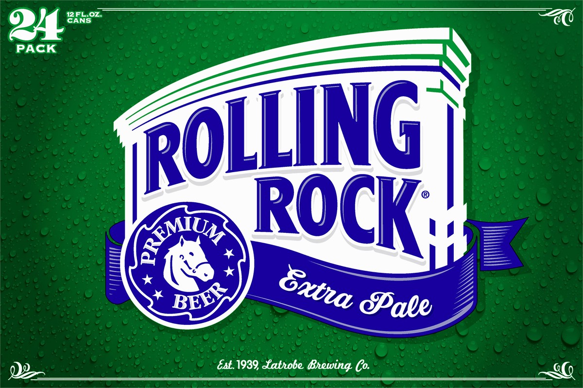 slide 1 of 8, Rolling Rock 24 Pack Extra Pale Beer 24 ea, 24 ct; 12 oz