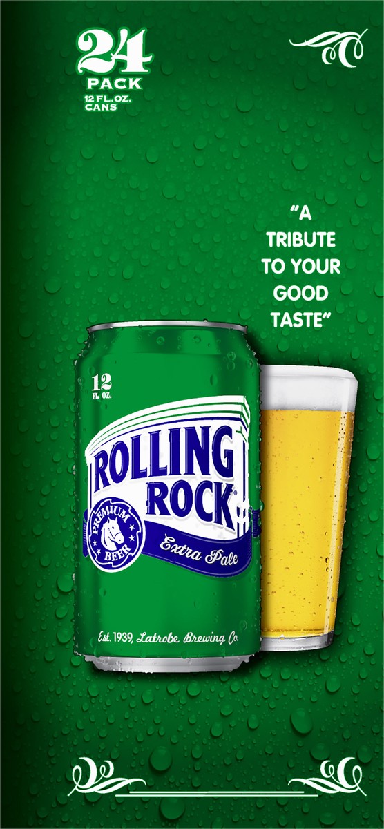 slide 3 of 8, Rolling Rock 24 Pack Extra Pale Beer 24 ea, 24 ct; 12 oz