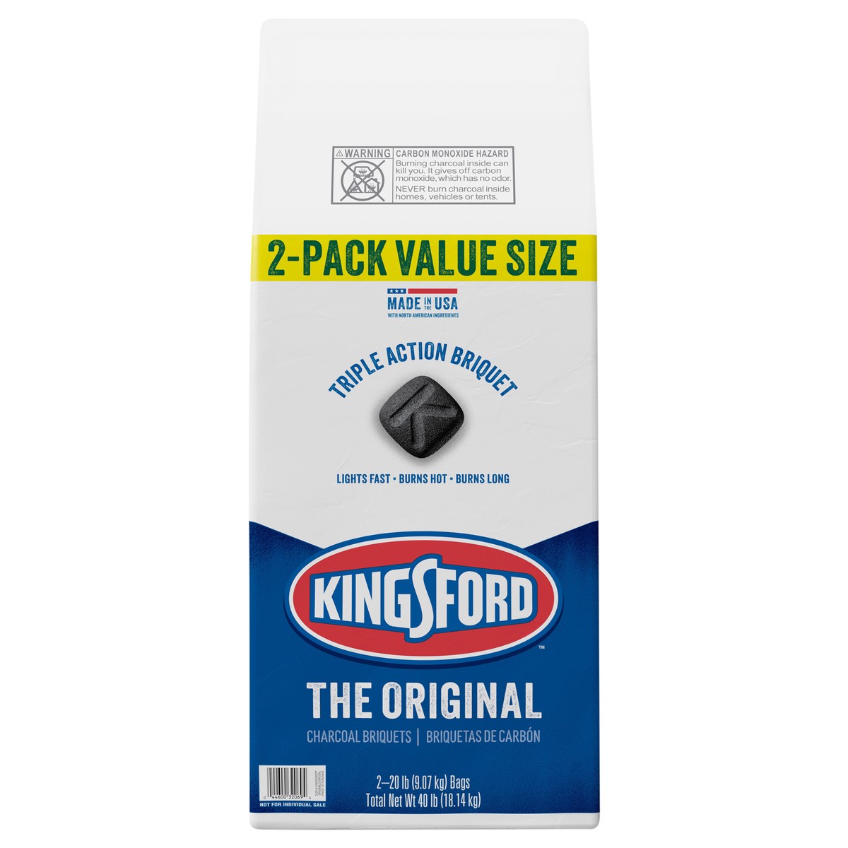 slide 1 of 7, Kingsford Original Charcoal Briquettes, BBQ Charcoal for Grilling, 20 Pounds Each, Pack of 2, 2 ct