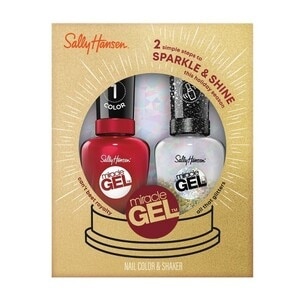 slide 1 of 1, Sally Hansen Miracle Gel Holiday Glitter Shakers Duo Pack, Can'T Beet Royalty And All That Glitters, 0.7 oz