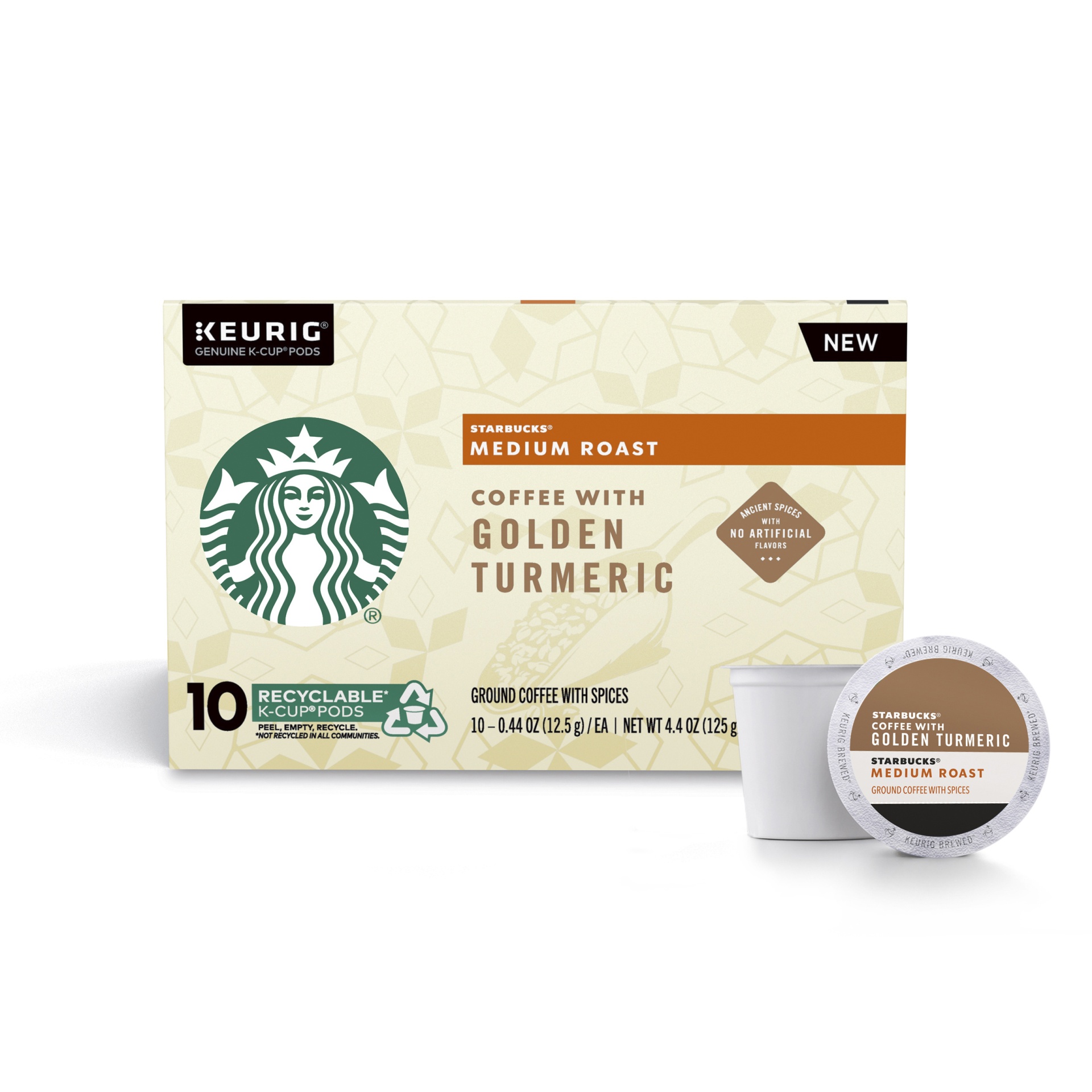 slide 1 of 4, Starbucks Medium Golden Turmeric Kcup Coffee - 10 CT, 10 ct